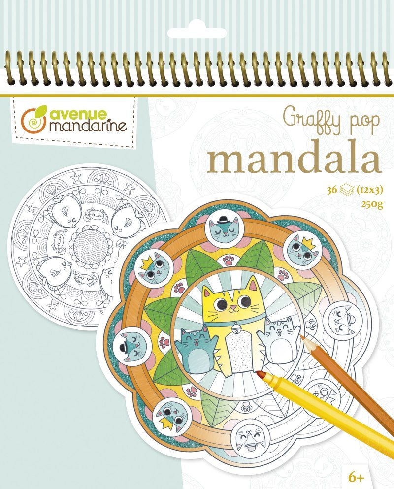 Graffy Pop Mandala Animals coloring page